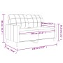 Sofá de 2 plazas de cuero sintético negro 120 cm de vidaXL, Sofás - Ref: Foro24-359112, Precio: 200,09 €, Descuento: %