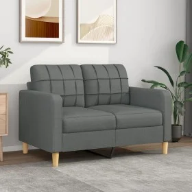 Sofá de 2 plazas de tela gris oscuro 120 cm de vidaXL, Sofás - Ref: Foro24-359084, Precio: 217,88 €, Descuento: %