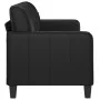 Sofá de 3 plazas de cuero sintético negro 180 cm de vidaXL, Sofás - Ref: Foro24-359122, Precio: 282,17 €, Descuento: %