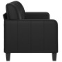 Sofá de 3 plazas de cuero sintético negro 180 cm de vidaXL, Sofás - Ref: Foro24-359122, Precio: 302,04 €, Descuento: %