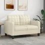 Sofá de 2 plazas de cuero sintético color crema 120 cm de vidaXL, Sofás - Ref: Foro24-359113, Precio: 199,35 €, Descuento: %