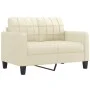 Sofá de 2 plazas de cuero sintético color crema 120 cm de vidaXL, Sofás - Ref: Foro24-359113, Precio: 199,35 €, Descuento: %