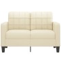 Sofá de 2 plazas de cuero sintético color crema 120 cm de vidaXL, Sofás - Ref: Foro24-359113, Precio: 202,32 €, Descuento: %