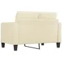 Sofá de 2 plazas de cuero sintético color crema 120 cm de vidaXL, Sofás - Ref: Foro24-359113, Precio: 199,35 €, Descuento: %