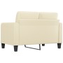 Sofá de 2 plazas de cuero sintético color crema 120 cm de vidaXL, Sofás - Ref: Foro24-359113, Precio: 202,32 €, Descuento: %