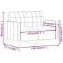 Sofá de 2 plazas de cuero sintético color crema 120 cm de vidaXL, Sofás - Ref: Foro24-359113, Precio: 199,35 €, Descuento: %