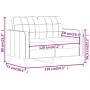 Sofá de 2 plazas de cuero sintético color crema 120 cm de vidaXL, Sofás - Ref: Foro24-359113, Precio: 202,32 €, Descuento: %