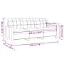 Sofá de 3 plazas de cuero sintético rojo vino 180 cm de vidaXL, Sofás - Ref: Foro24-359125, Precio: 257,83 €, Descuento: %