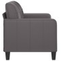 Sofá de 2 plazas de cuero sintético gris 120 cm de vidaXL, Sofás - Ref: Foro24-359114, Precio: 201,77 €, Descuento: %