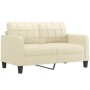 Sofá de 2 plazas de cuero sintético color crema 140 cm de vidaXL, Sofás - Ref: Foro24-359118, Precio: 211,54 €, Descuento: %