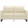 Sofá de 2 plazas de cuero sintético color crema 140 cm de vidaXL, Sofás - Ref: Foro24-359118, Precio: 211,54 €, Descuento: %