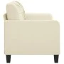 2-seater sofa in cream-colored synthetic leather 140 cm by vidaXL, Sofas - Ref: Foro24-359118, Price: 190,49 €, Discount: %