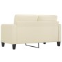 Sofá de 2 plazas de cuero sintético color crema 140 cm de vidaXL, Sofás - Ref: Foro24-359118, Precio: 211,54 €, Descuento: %