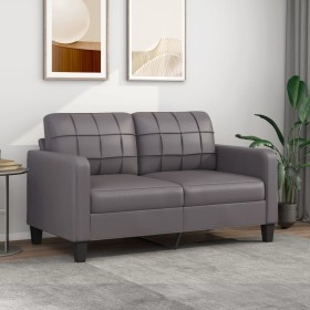Sofá de 2 plazas de cuero sintético gris 140 cm de vidaXL, Sofás - Ref: Foro24-359119, Precio: 181,75 €, Descuento: %