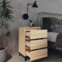 Mesita de noche y patas de metal roble Sonoma 40x35x69 cm de vidaXL, Mesitas de noche - Ref: Foro24-805911, Precio: 65,17 €, ...