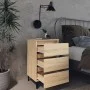 Mesita de noche y patas de metal roble Sonoma 40x35x69 cm de vidaXL, Mesitas de noche - Ref: Foro24-805911, Precio: 64,09 €, ...