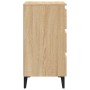 Mesita de noche y patas de metal roble Sonoma 40x35x69 cm de vidaXL, Mesitas de noche - Ref: Foro24-805911, Precio: 65,17 €, ...