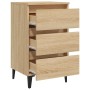Mesita de noche y patas de metal roble Sonoma 40x35x69 cm de vidaXL, Mesitas de noche - Ref: Foro24-805911, Precio: 65,17 €, ...