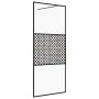 Accessible shower screen ESG transparent black glass 90x195 cm by vidaXL, Shower walls and screens - Ref: Foro24-151029, Pric...