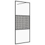 Mampara ducha accesible vidrio ESG transparente negro 90x195 cm de vidaXL, Paredes y mamparas de ducha - Ref: Foro24-151029, ...