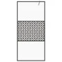 Accessible shower screen ESG transparent black glass 90x195 cm by vidaXL, Shower walls and screens - Ref: Foro24-151029, Pric...
