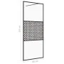 Accessible shower screen ESG transparent black glass 90x195 cm by vidaXL, Shower walls and screens - Ref: Foro24-151029, Pric...