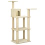 Rascador para gatos con postes de sisal color crema 118,5 cm de vidaXL, Mobiliario para gatos - Ref: Foro24-171427, Precio: 4...