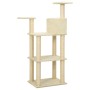 Rascador para gatos con postes de sisal color crema 118,5 cm de vidaXL, Mobiliario para gatos - Ref: Foro24-171427, Precio: 4...