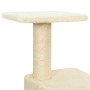 Rascador para gatos con postes de sisal color crema 118,5 cm de vidaXL, Mobiliario para gatos - Ref: Foro24-171427, Precio: 4...