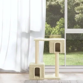 Rascador para gatos con postes de sisal 60 cm crema de vidaXL, Mobiliario para gatos - Ref: Foro24-171430, Precio: 32,02 €, D...