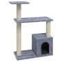 Rascador para gatos con postes de sisal gris claro 70 cm de vidaXL, Mobiliario para gatos - Ref: Foro24-171434, Precio: 32,43...