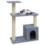 Rascador para gatos con postes de sisal gris claro 70 cm de vidaXL, Mobiliario para gatos - Ref: Foro24-171434, Precio: 32,43...