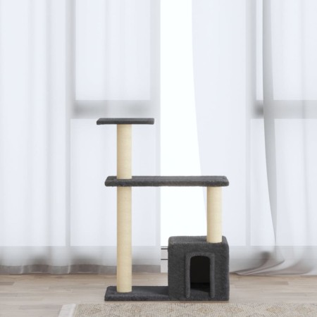 Rascador para gatos con postes de sisal gris oscuro 70 cm de vidaXL, Mobiliario para gatos - Ref: Foro24-171435, Precio: 30,6...