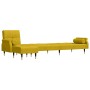Sofá cama en forma de L terciopelo amarillo 271x140x70 cm en Sofás | Comprar online en Foru.es