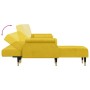 Sofá cama en forma de L terciopelo amarillo 271x140x70 cm en Sofás | Comprar online en Foru.es