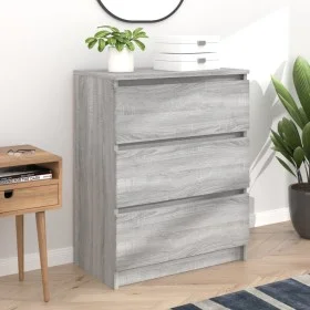 Aparador de madera contrachapada gris Sonoma 60x35x76 cm de vidaXL, Aparadores - Ref: Foro24-815511, Precio: 76,29 €, Descuen...