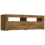 TV cabinet with LED lights smoked oak 120x35x40 cm by vidaXL, TV Furniture - Ref: Foro24-815684, Price: 94,48 €, Discount: %