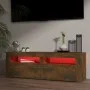 TV cabinet with LED lights smoked oak 120x35x40 cm by vidaXL, TV Furniture - Ref: Foro24-815684, Price: 94,48 €, Discount: %