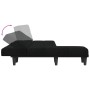 Sofá cama en forma de L tela negro 255x140x70 cm en Sofás | Comprar online en Foru.es