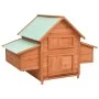 Gallinero de madera maciza de abeto rojo 152x96x110 cm de vidaXL, Jaulas y habitáculos para animales pequeños - Ref: Foro24-1...