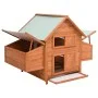 Gallinero de madera maciza de abeto rojo 152x96x110 cm de vidaXL, Jaulas y habitáculos para animales pequeños - Ref: Foro24-1...