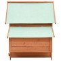 Gallinero de madera maciza de abeto rojo 152x96x110 cm de vidaXL, Jaulas y habitáculos para animales pequeños - Ref: Foro24-1...
