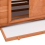 Gallinero de madera maciza de abeto rojo 152x96x110 cm de vidaXL, Jaulas y habitáculos para animales pequeños - Ref: Foro24-1...
