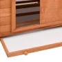Gallinero de madera maciza de abeto rojo 152x96x110 cm de vidaXL, Jaulas y habitáculos para animales pequeños - Ref: Foro24-1...