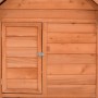 Gallinero de madera maciza de abeto rojo 152x96x110 cm de vidaXL, Jaulas y habitáculos para animales pequeños - Ref: Foro24-1...