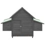 Gallinero madera maciza de abeto gris y blanco 152x96x110 cm de vidaXL, Jaulas y habitáculos para animales pequeños - Ref: Fo...