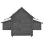 Gallinero madera maciza de abeto gris y blanco 152x96x110 cm de vidaXL, Jaulas y habitáculos para animales pequeños - Ref: Fo...