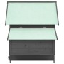 Gallinero madera maciza de abeto gris y blanco 152x96x110 cm de vidaXL, Jaulas y habitáculos para animales pequeños - Ref: Fo...