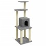Rascador para gatos con postes de sisal gris claro 105 cm de vidaXL, Mobiliario para gatos - Ref: Foro24-171467, Precio: 53,1...