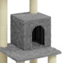 Rascador para gatos con postes de sisal gris claro 105 cm de vidaXL, Mobiliario para gatos - Ref: Foro24-171467, Precio: 53,1...